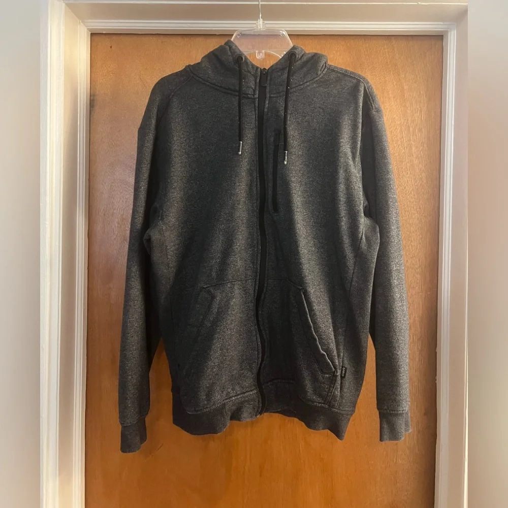 CSG Champs Sports Gear Men’s Dark Heather Gray Full Zip Up Hoodie - Picture 1 of 8